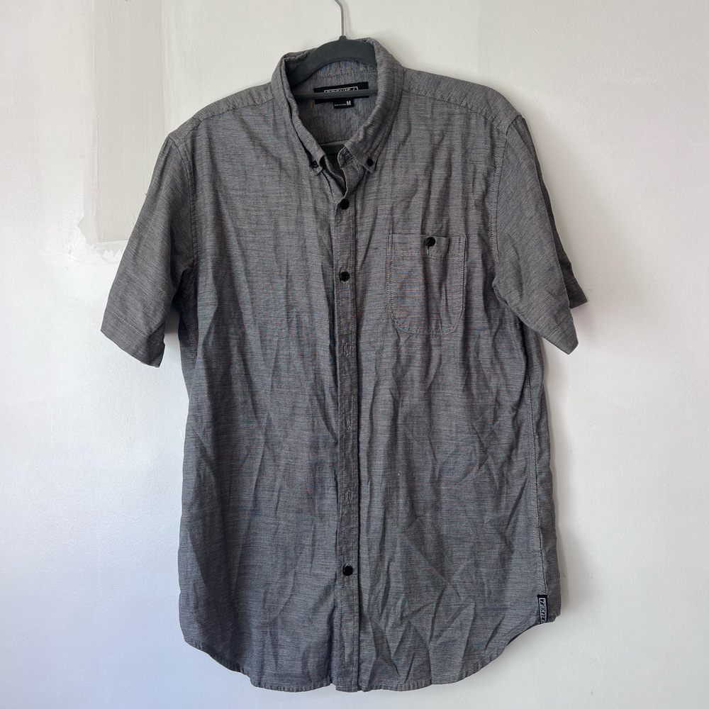 Ezekiel Charcoal Button Down Shirt Medium